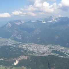 Flugwegposition um 14:09:23: Aufgenommen in der Nähe von Gemeinde Scheffau am Wilden Kaiser, Österreich in 2630 Meter